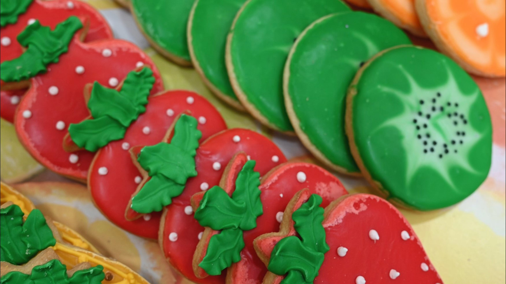 Assortment of delicious catering displays